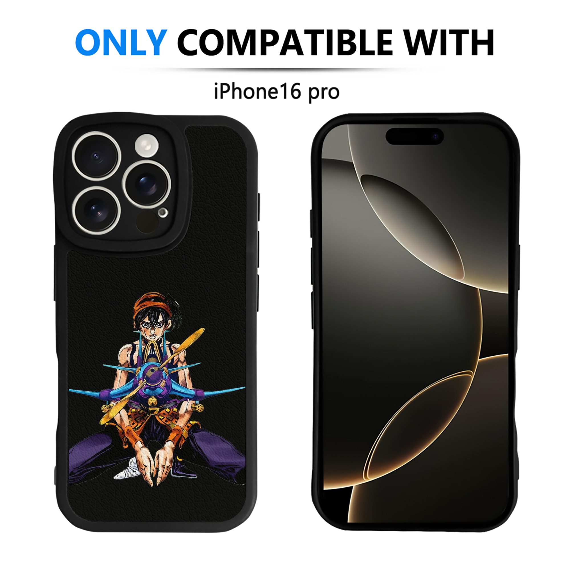 （画像用） ジョジョの奇妙な冒険 ナランチャ?ギルガ JoJo's Bizarre Adventure Narancia Ghirga 【iPhone 16シリーズ対応】シリコンスマホケース（レザー調） 材質：シリコン
